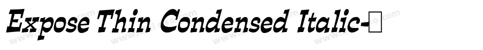 Expose Thin Condensed Italic字体转换